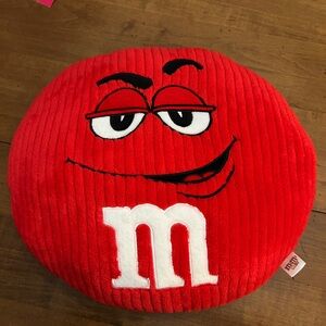 Red M&M's Plush Pillow 15”